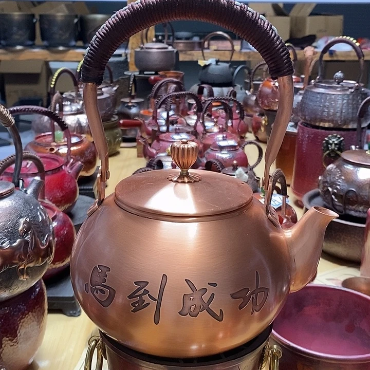 手工制作紫铜壶900cc