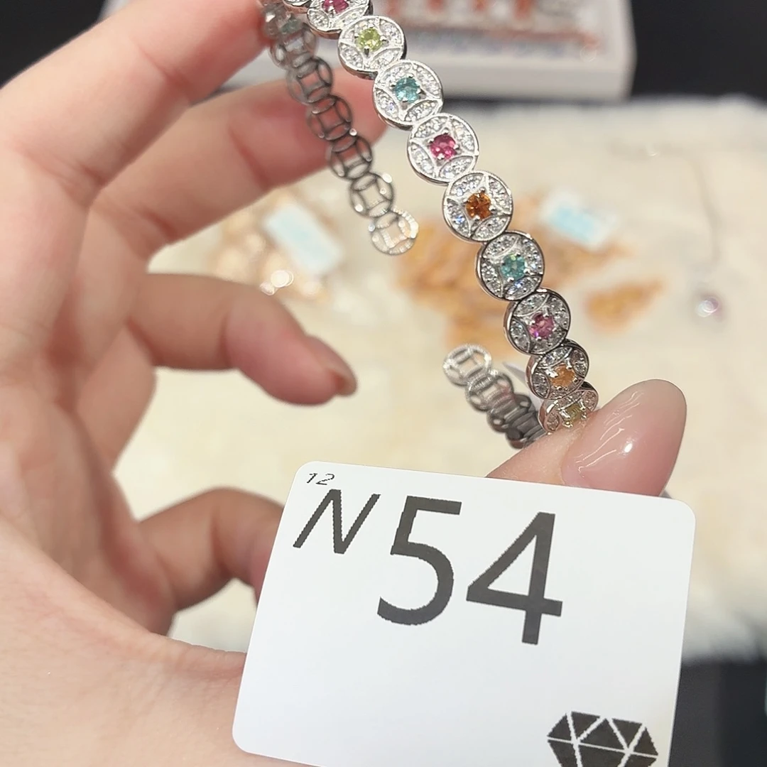 碧玺珠宝奇石银S925镶嵌