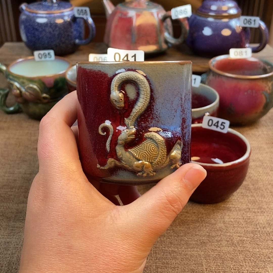 摆件英*钧瓷主人杯杯