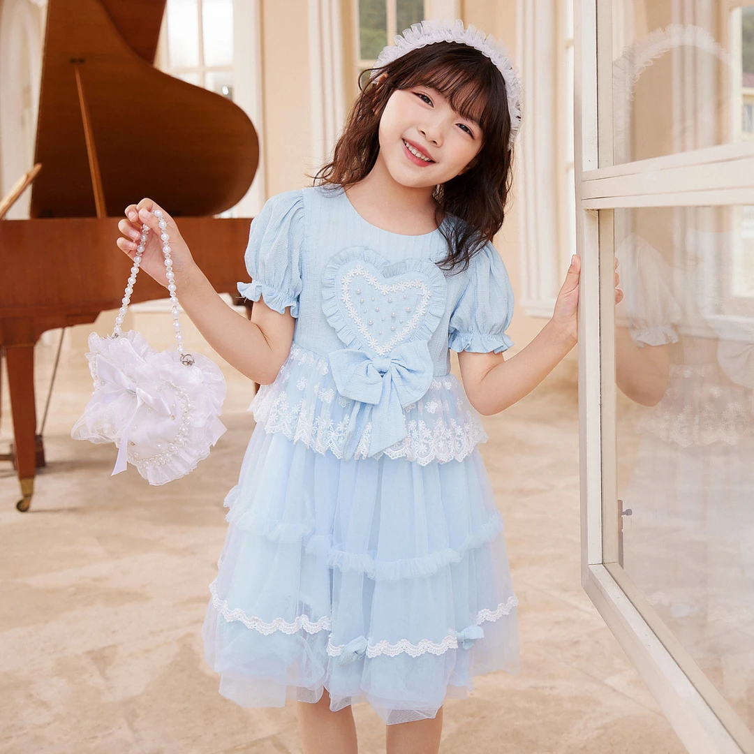 男生女生童装女小童短袖连衣裙NDLCJ23704A