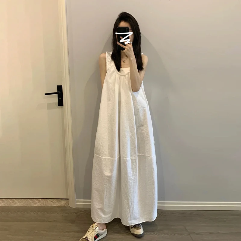 3381无袖背心连衣裙子女装夏季2024新款海边度假法式初恋气质长裙