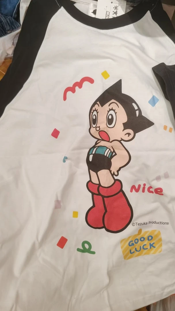 【奈野喜】韩国正品代购 /插肩袖阿童木长袖T【NO退NO换】