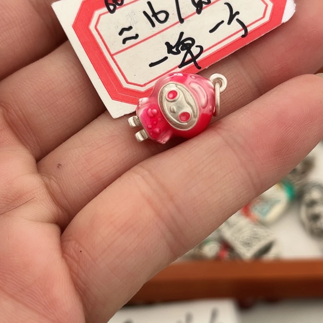 吊坠足银珐琅拉布