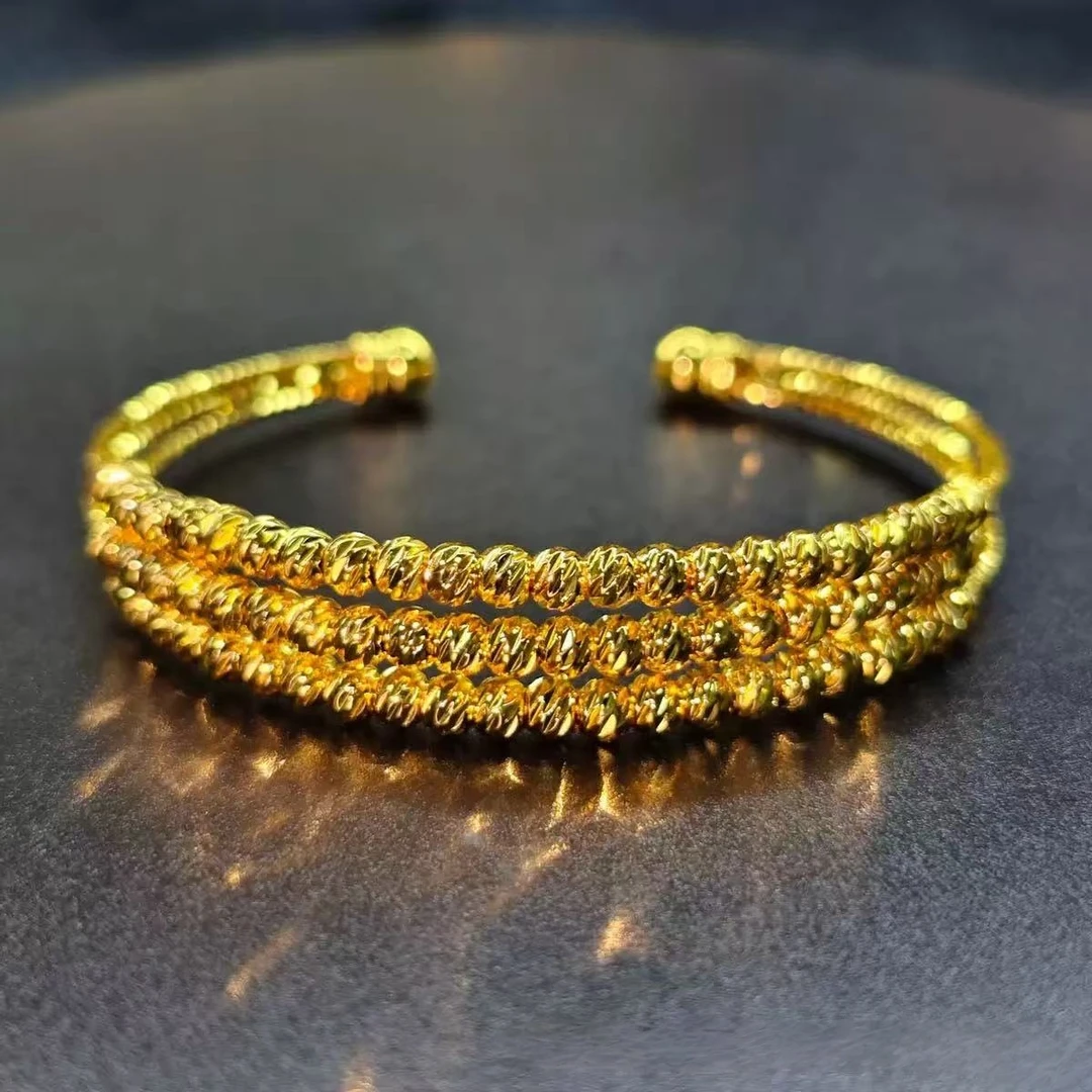 个性款多线转运珠手镯开口