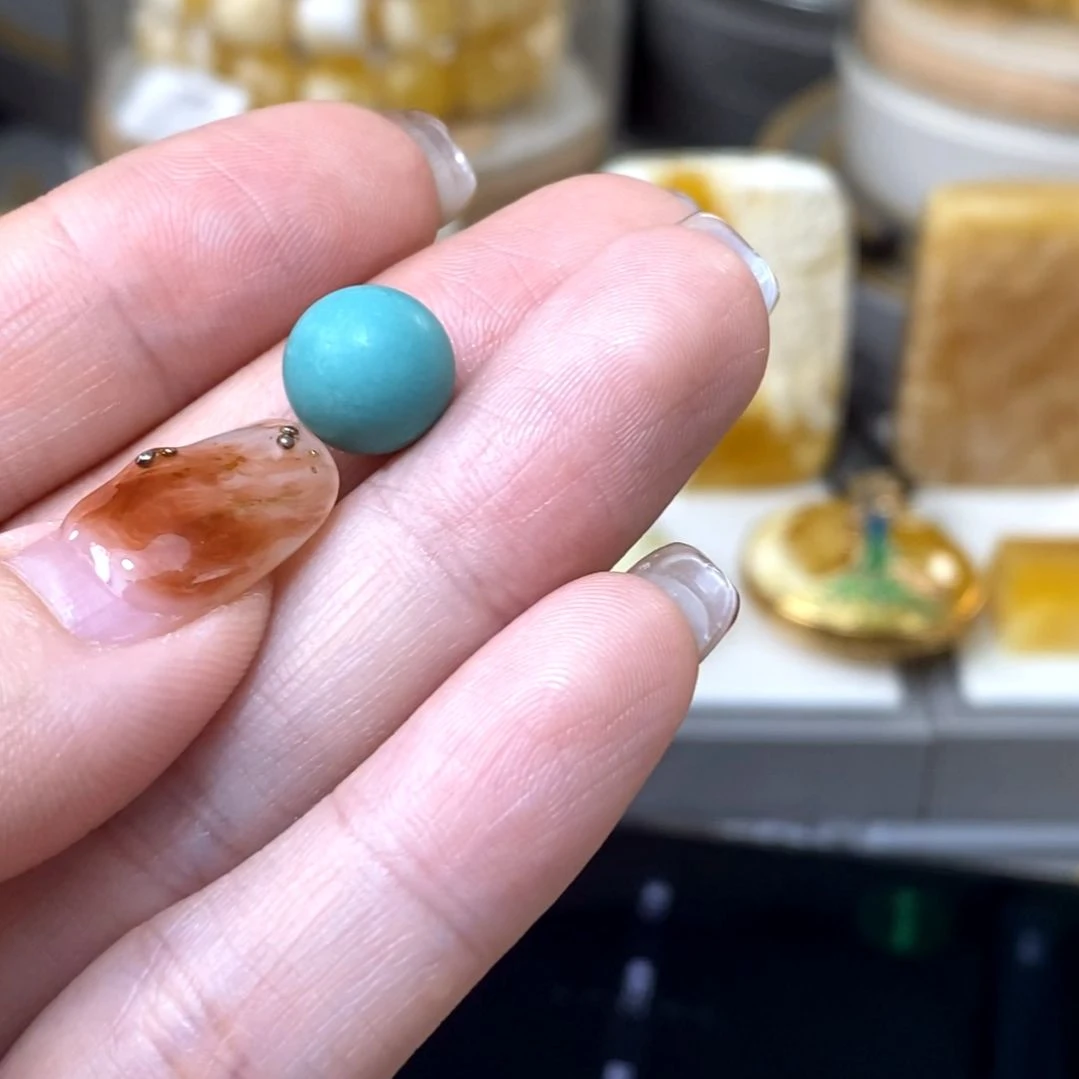 未镶嵌绿松石绿松石?*头10圆珠