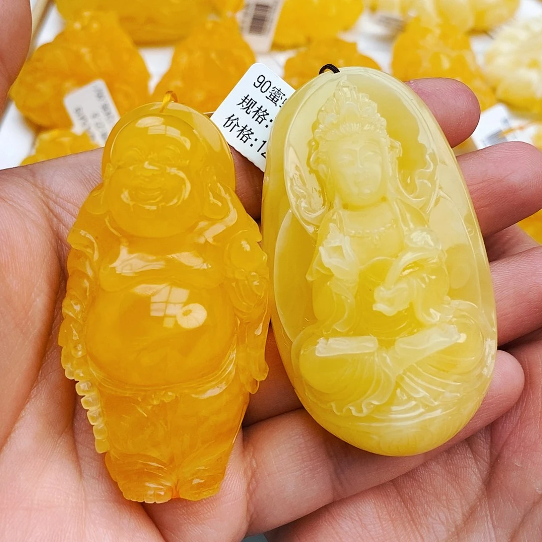 蜜蜡颈饰未镶嵌舞***网天然保真假一赔十 90 26