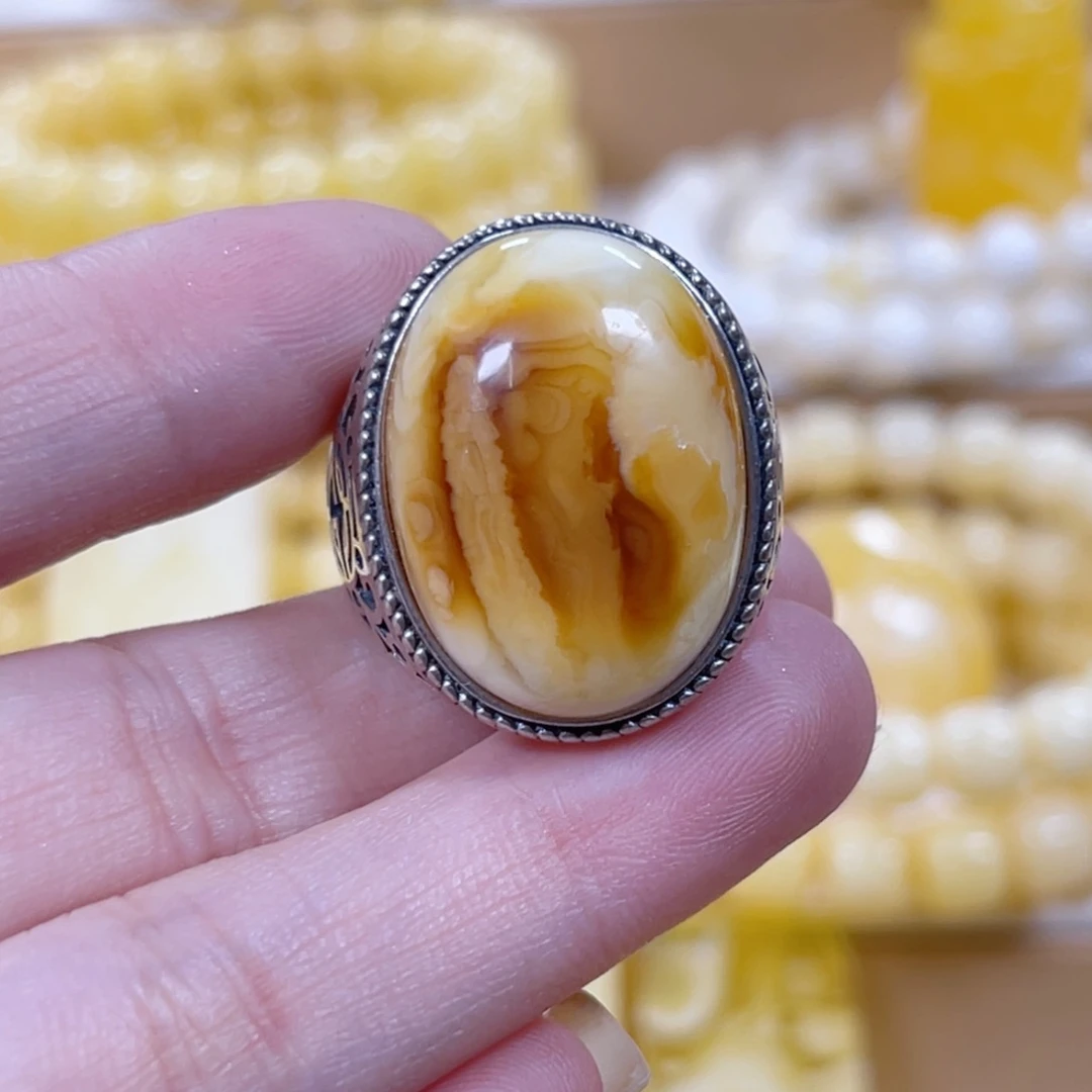 琥珀未镶嵌手链天然蜜蜡