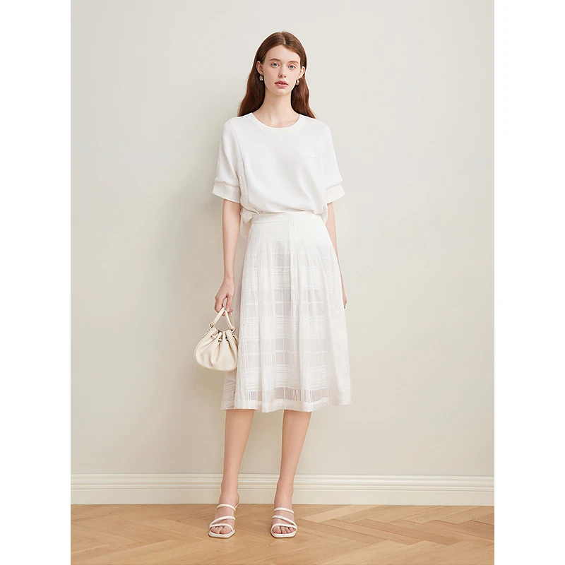 Goodland美地2025夏季新款时尚气质法式高腰半身裙LC35250140