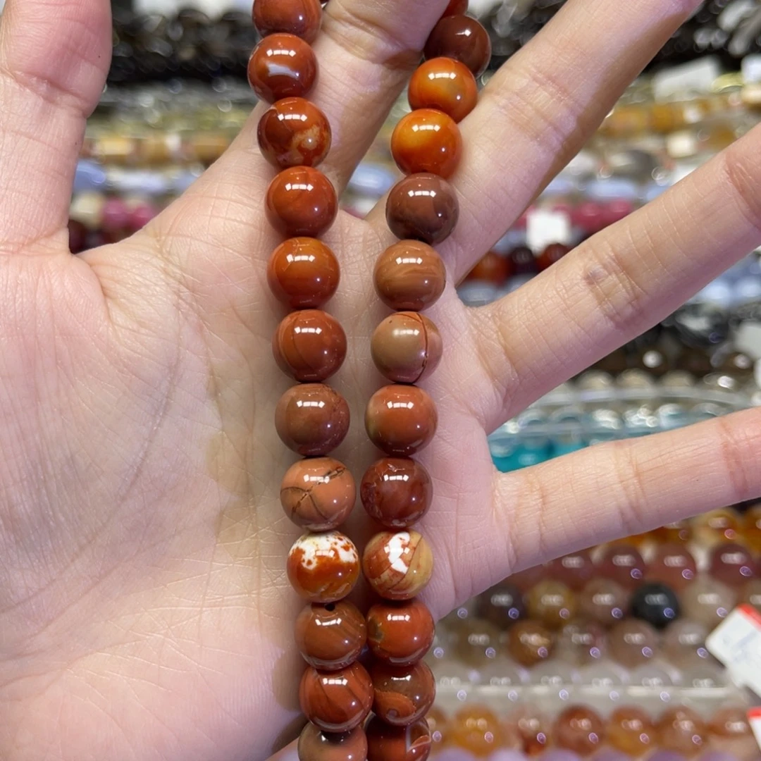 玛瑙/玉髓散珠天然虎皮玛瑙卡10长条38厘米