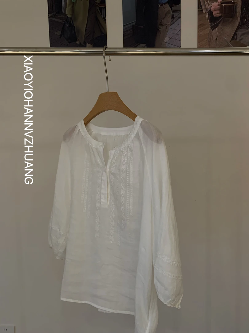 【XYJ】夏季设计款白色小衫7228