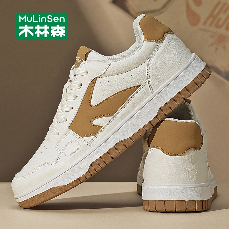 木林森鞋子男鞋2025新款秋季时尚百搭休闲板鞋软底运动工作通勤鞋