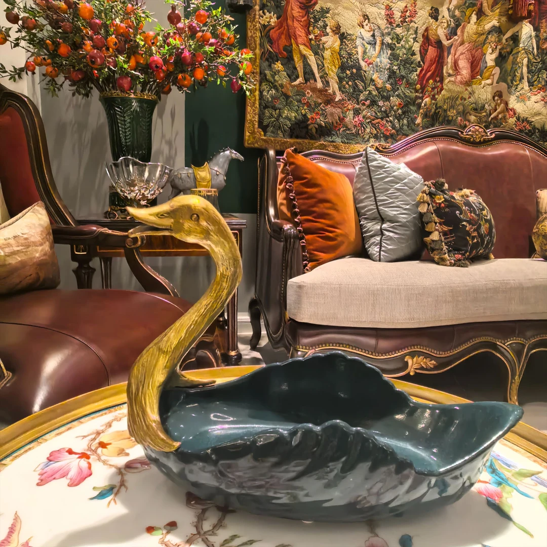 【欧美外单】2AHX0035B-8.5-CC 天鹅碟 24X12X16