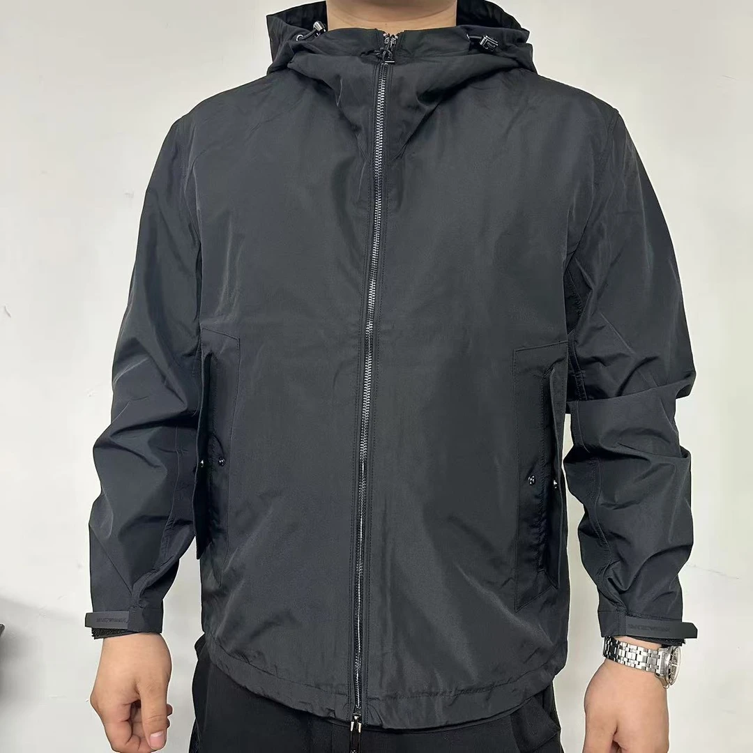 【机哥推荐】男士薄款外套休闲冲锋衣连帽拼色款bm101