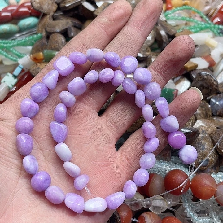 玛瑙/玉髓珠宝半成品未镶嵌一条紫玉随行