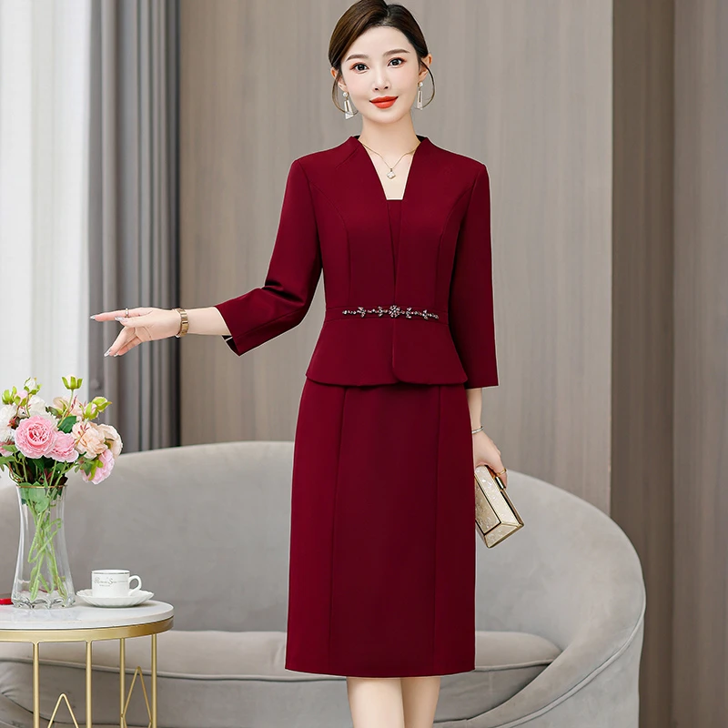 旗袍时尚春秋季连衣裙女2025年婚礼妈妈婚宴礼服喜婆婆装敬酒长裙