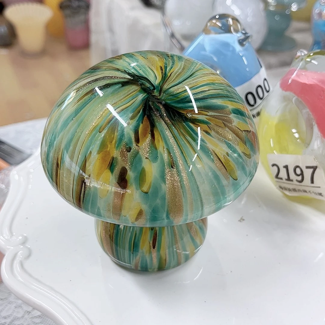 蘑菇全品 家悦琉璃花器摆件