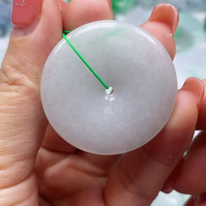 【闪购商品】翡翠颈饰未镶嵌天然翡翠A货平安扣