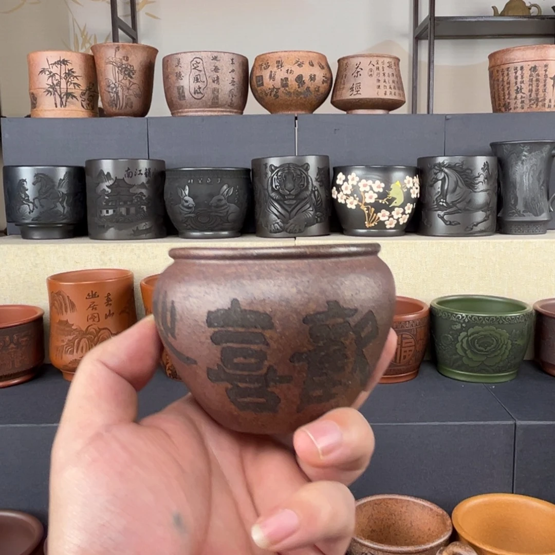 紫砂茶杯紫砂主人杯。手工制作5