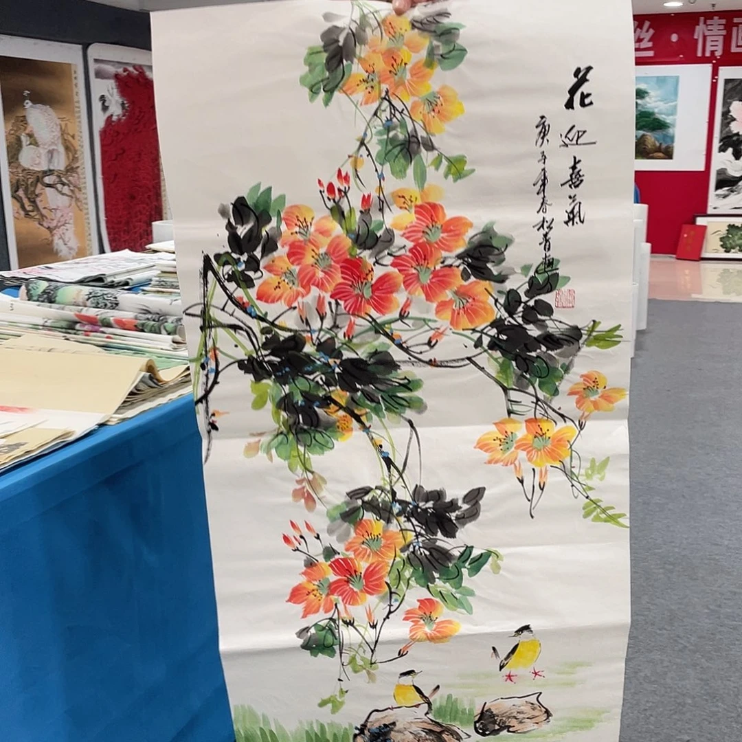 国画今天上午国画作品展示