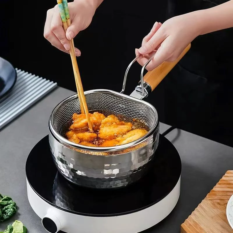 不锈钢沥水篮漏勺沥水篮家用厨房捞面勺煮面油炸漏网过滤网火锅