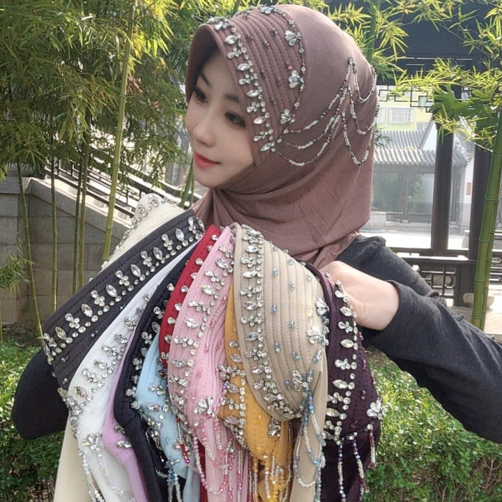 新款星淘纱海绵帽檐方便套头款纱巾（海绵帽檐星之链）