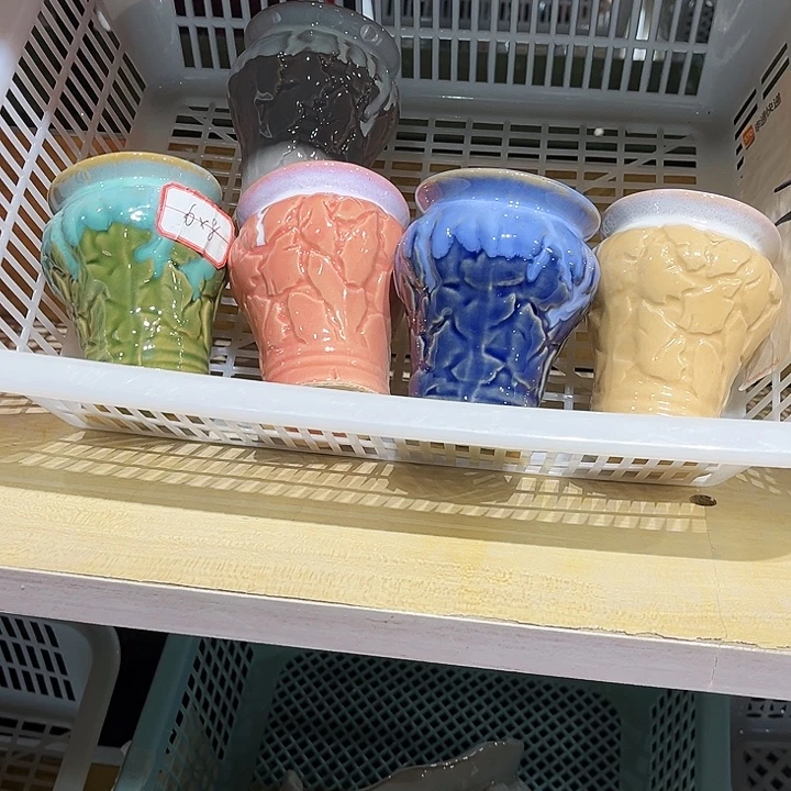 瓷片花盆多肉福利艺术品