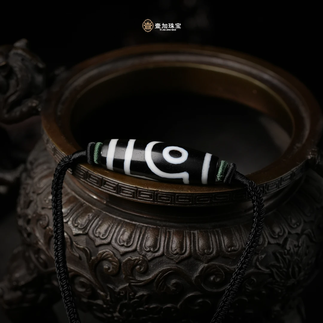 壹加师姐 | 手工设计小卢黑白横版如意二玛瑙项链多样性发一7261D