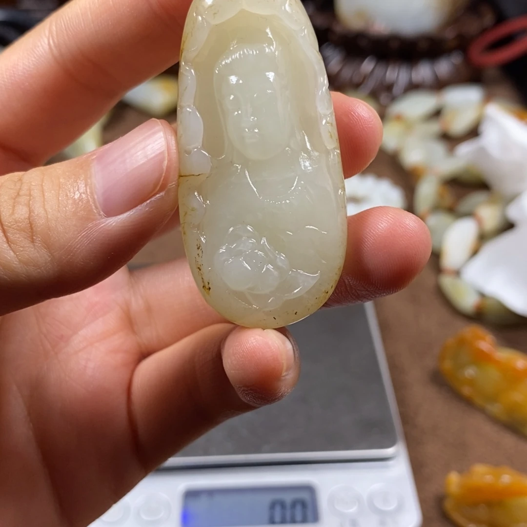 和田玉未镶嵌挂件