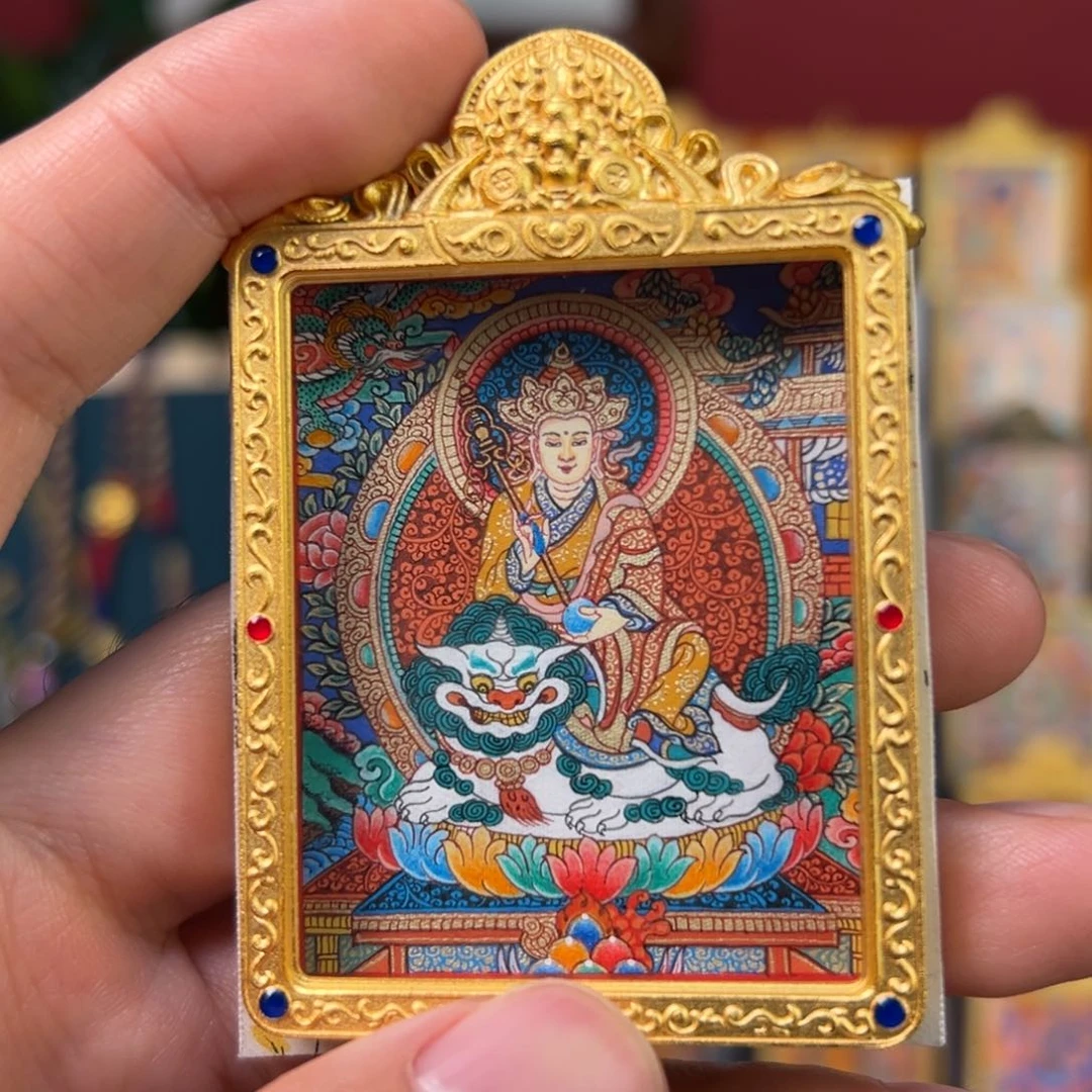 吊坠地藏热贡纯手绘唐卡