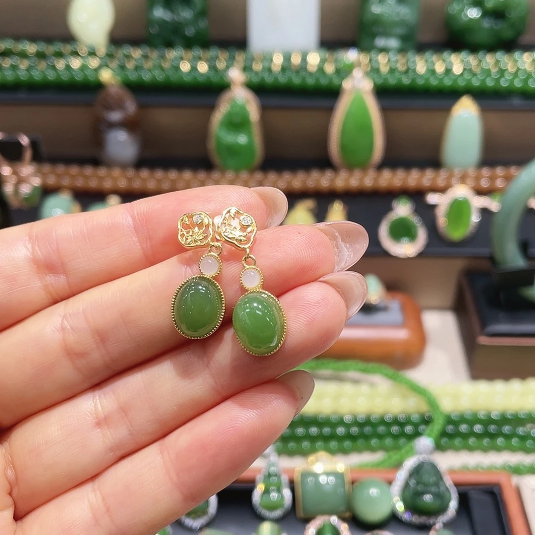 和田玉银S925镶嵌戒指