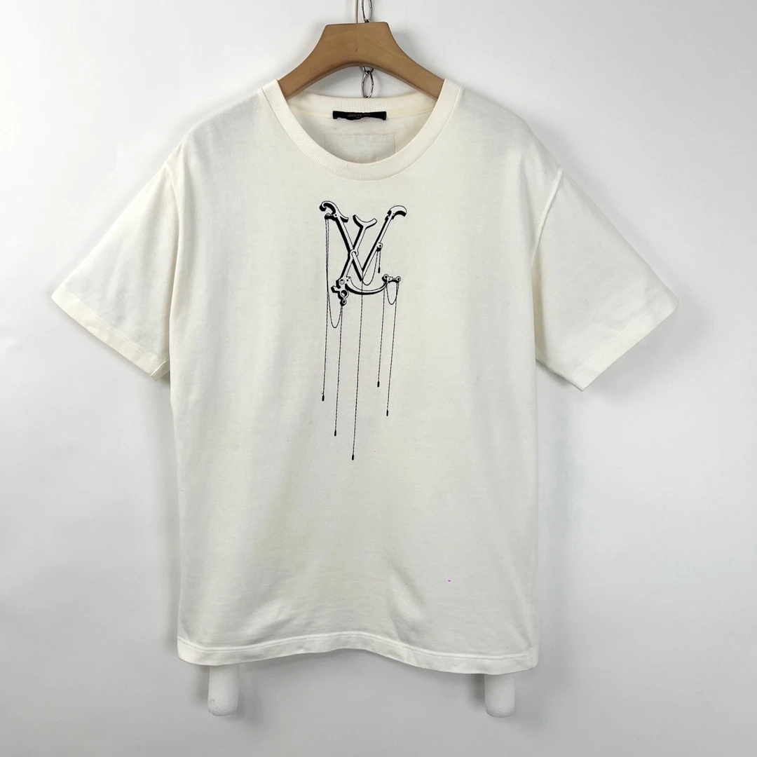 95新 LouisVuitton/路易威登 L码/水滴项链吊坠短袖/06500