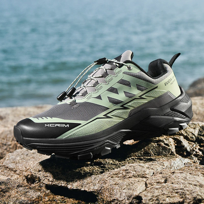 aiesocis男女网面舒适休闲运动鞋户外越野徒步减震防滑厚底登山鞋