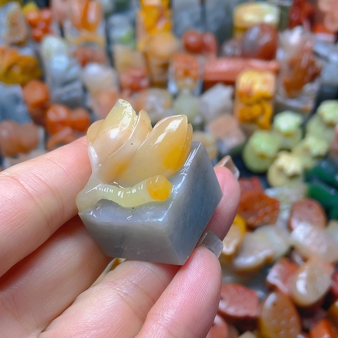 青田石印石花开富贵