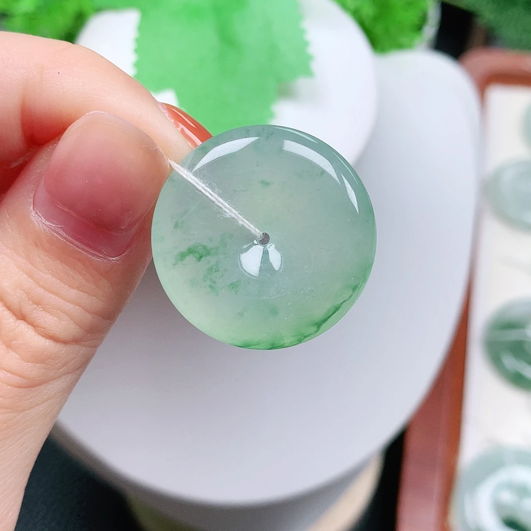 翡翠未镶嵌颈饰平安25-5.5