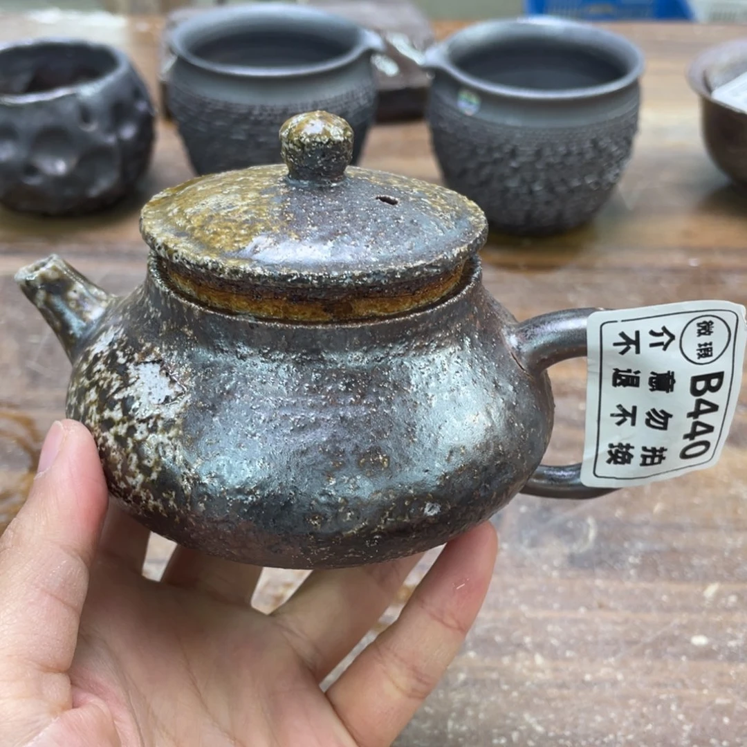 陶纯手工柴烧茶壶茶具瑕瑕