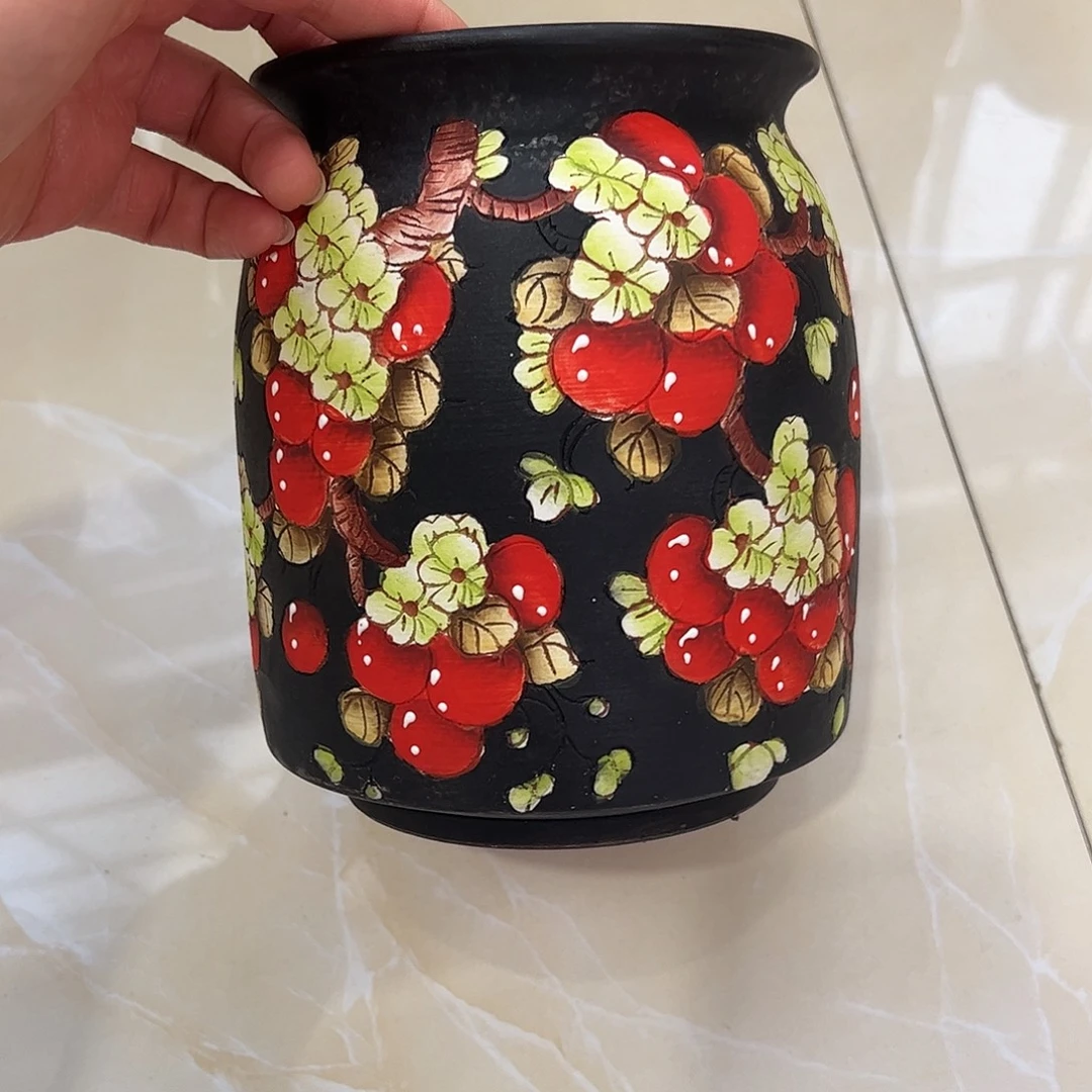 景德镇炫彩手绘口11.5高16