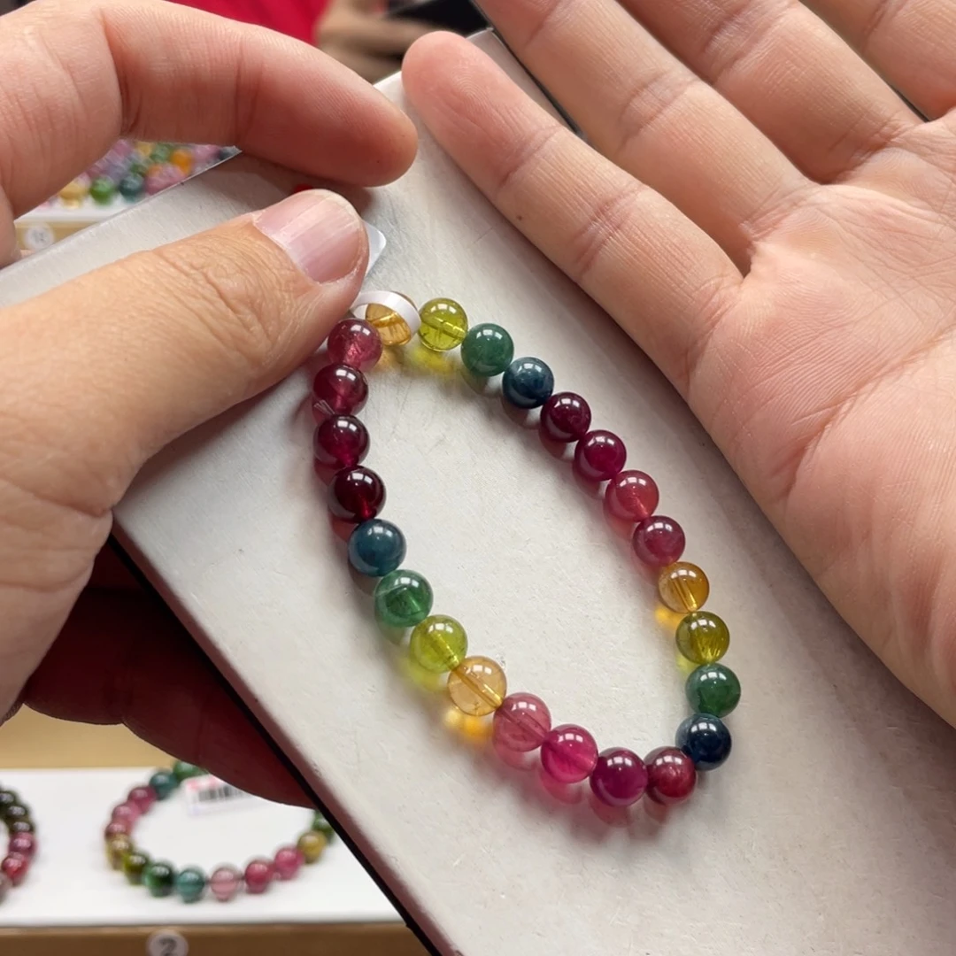 碧玺手串未镶嵌7.5mm.mmmmmmmm