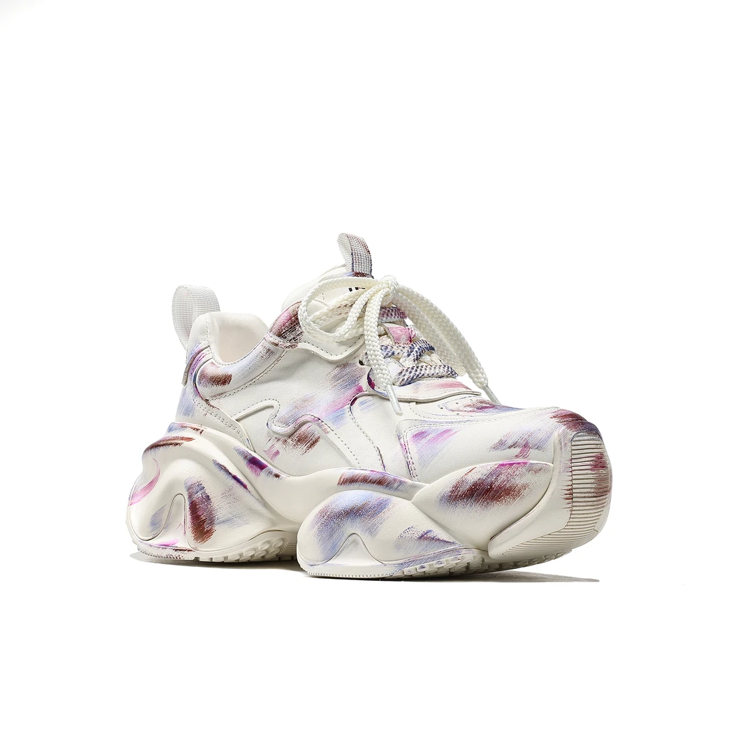 UANDI原创2025年限量高定款时尚设计师手绘涂鸦老爹鞋