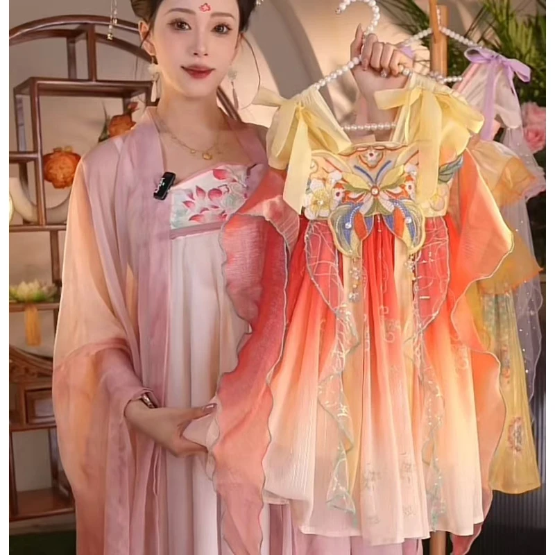 海宁1【凤蝶】2025新款女童国风仙气中国风夏季汉服25110