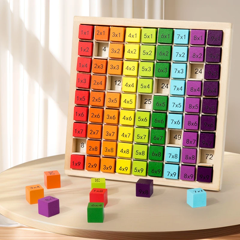 【木质乘法口诀表】儿童益智早教数学学习木质玩具乘法口诀运算表
