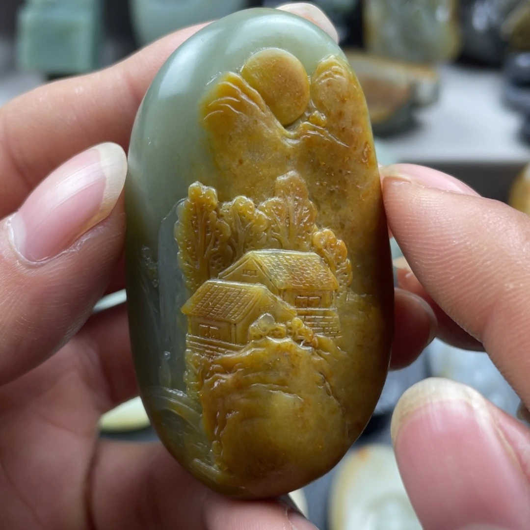 和田玉未镶嵌挂件