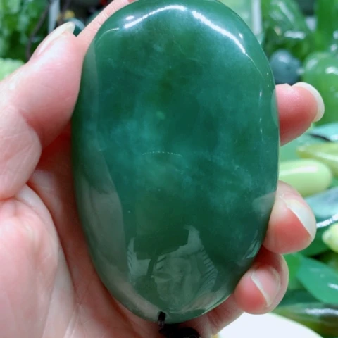 蛇纹石玉未镶嵌手把件