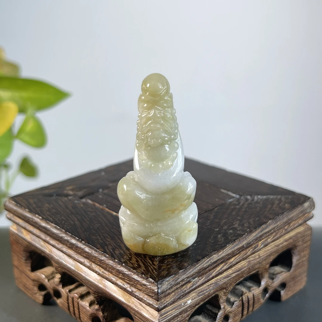 JCB27-013 天然翡翠缅甸A货 达摩