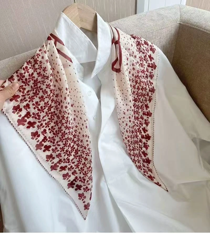 100%桑蚕丝【65cm西丽纱集合】65x65西丽纱方巾手工卷边合集