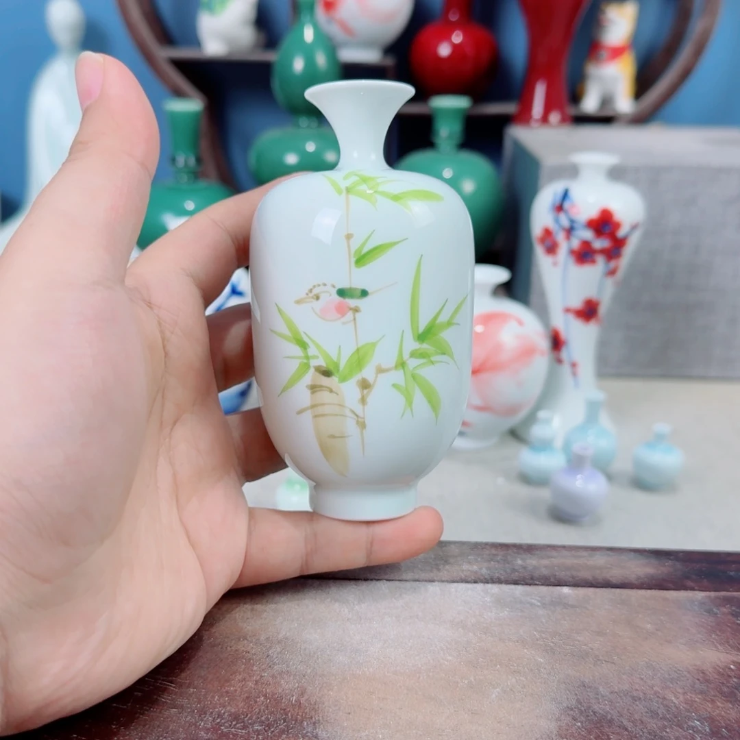 陶瓷手工小花器摆件