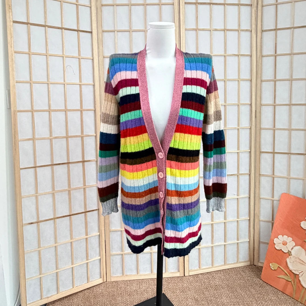 99新 GUCCI/古驰 A10713 Gucci 彩色 开衫 99新 xs码 肩宽42