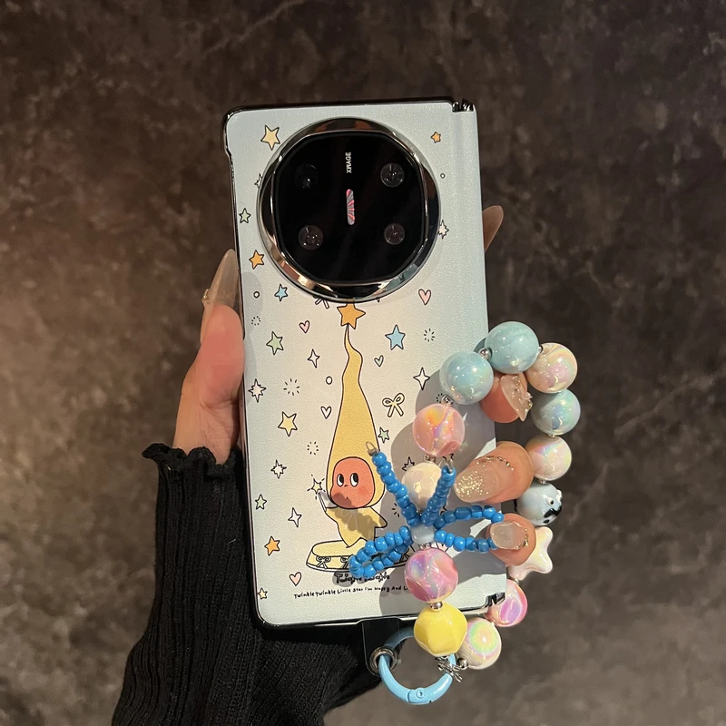 卡通星星小人适用华为matex6折叠屏手机壳matex5中轴oppofindn5