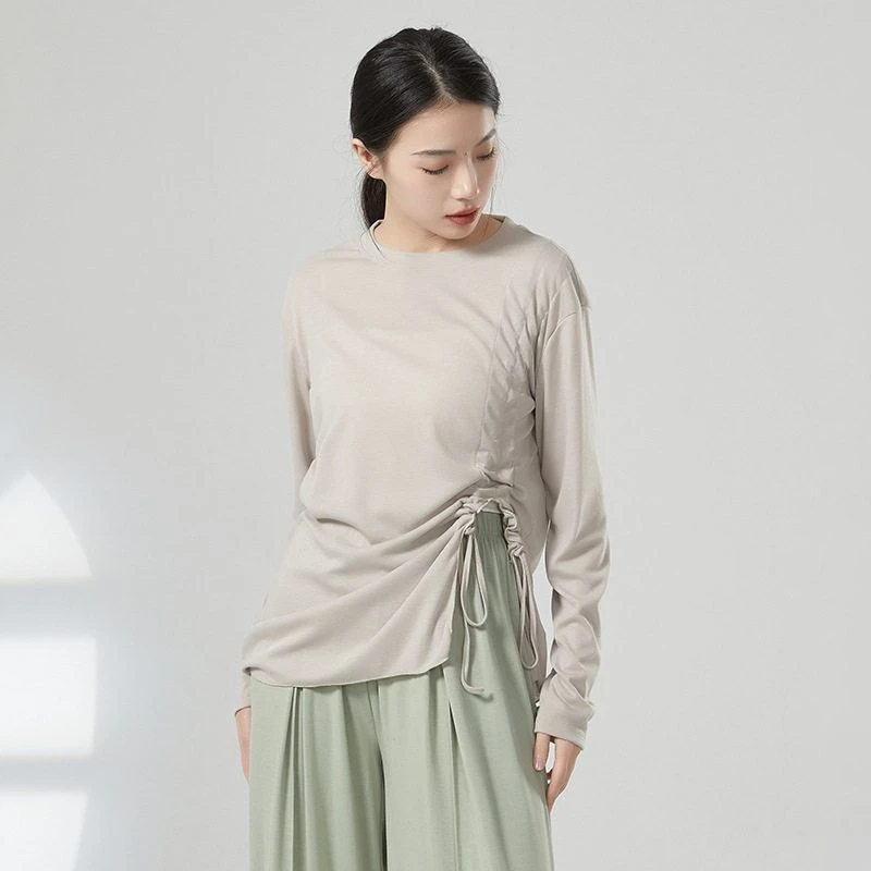 现代舞练功服古典舞抽绳宽松上衣艺考形体训练新款舞蹈服