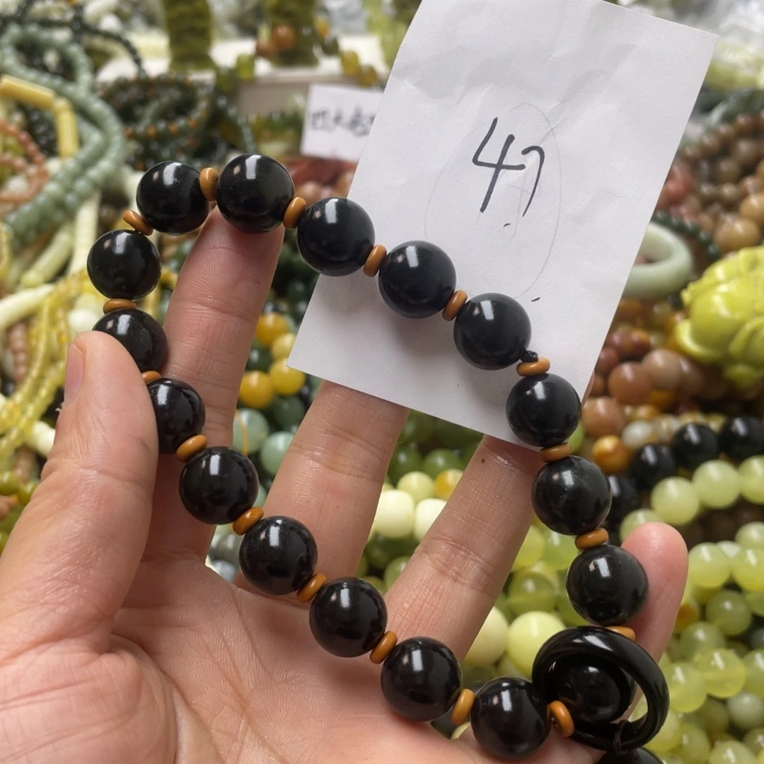 蛇纹石玉手链未镶嵌