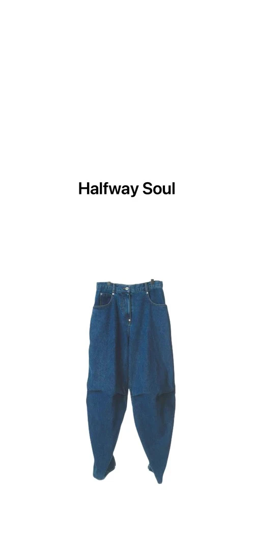 Halfway soul 《约会首尔》 新款立体剪裁高奢牛仔裤
